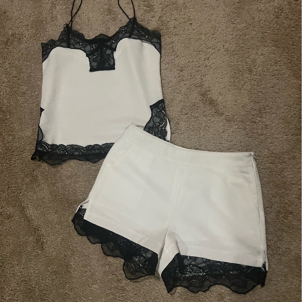 Endless Rose Lace Two Piece Pajama Set